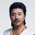 黑色旗袍腰部蕾丝镂空